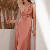Silk Nightgown - Solid Casual & Elegant Sleepwear